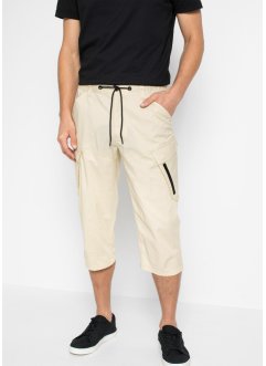Pantalon paper touch 3/4 extensible, Regular Fit, bpc bonprix collection