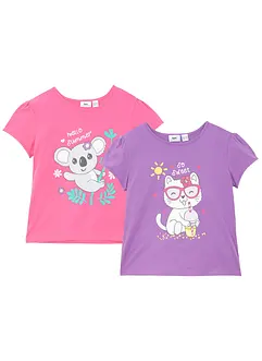 Lot de 2 T-shirts fille, bonprix