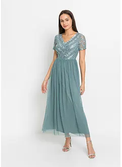 Robe longue à sequins, bonprix