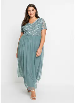 Robe longue à sequins, bonprix