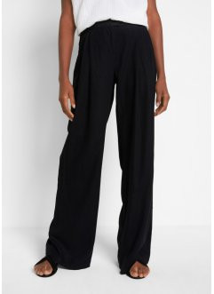 Mode Pantalons Pantalons en lin Flax Pantalon en lin noir style d\u00e9contract\u00e9 