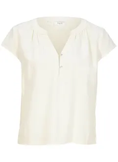 Blouse mélangée lin, mi-manches, bonprix