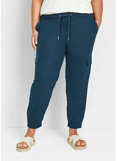 Pantalon cargo avec lin, bonprix