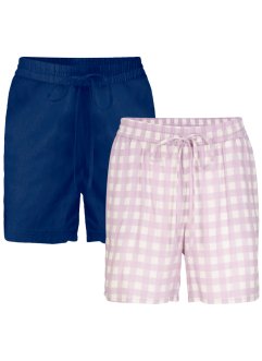Lot de 2 shorts en viscose avec ceinture à nouer, bpc bonprix collection