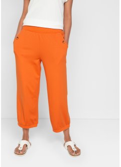 Pantalon large avec tour de taille confortable et bords-côtes à la base, bpc bonprix collection