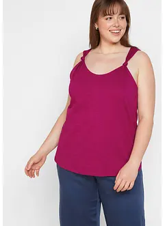 Top en coton à détails nœuds, bonprix