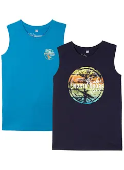 Lot de 2 tops débardeurs garçon, bonprix