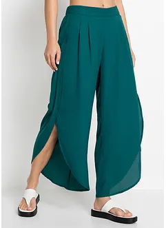 Pantalon palazzo avec fente, bonprix