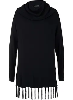 Pull long avec franges, bonprix