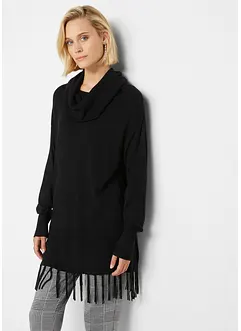 Pull long avec franges, bonprix