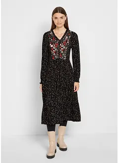 Robe midi en jersey de viscose avec lien à nouer, bonprix