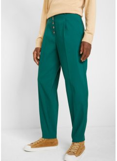 Pantalon en bengaline coupe Barrel avec patte de boutonnage, bpc bonprix collection