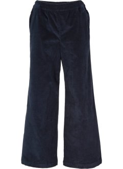Pantalon large en velours côtelé avec taille haute élastiquée, longueur cheville, bpc bonprix collection