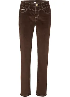 Pantalon en velours côtelé extensible Slim Fit avec coutures contrastantes, bonprix