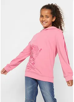 Sweat à capuche fille en coton, bonprix