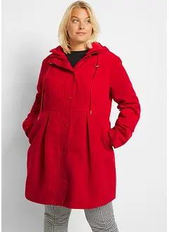Manteau à capuche et pinces, forme trapèze, bonprix