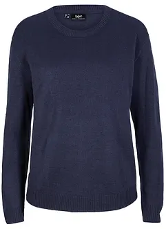 Pull en maille avec encolure ronde, bonprix