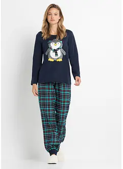 Pyjama avec pantalon en flanelle, bonprix