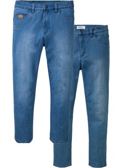 Lot de 2 jeans extensibles Slim Fit avec polyester recyclé, John Baner JEANSWEAR