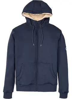 Sweat zippé à capuche doublé peluche, bonprix