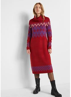 Robe midi en maille motif norvégien, bpc bonprix collection