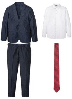 Costume (Ens. 4 pces.): veste, pantalon, chemise, cravate Slim Fit, bpc selection