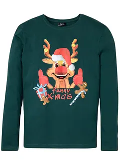 T-shirt manches longues avec motif de Noël, bonprix