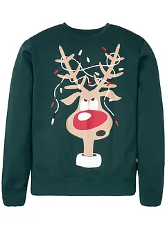 Sweat-shirt de Noël avec polyester recyclé, bonprix