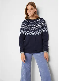 Pull norvégien à col haut, bonprix