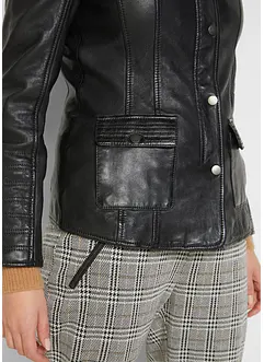 Veste en cuir nappa d'agneau, bonprix