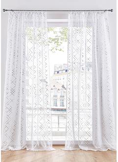 Lot de 2 voilages à imprimé brillant, bpc living bonprix collection
