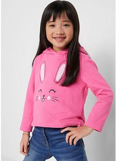 Sweat-shirt à capuche fille en coton, bpc bonprix collection
