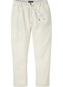 Pantalon jogger droit en lin mélangé, loose, bonprix