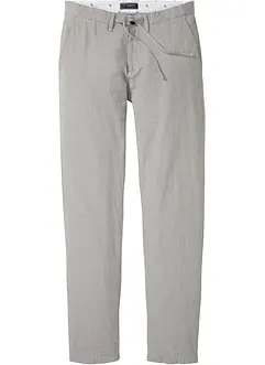 Pantalon chino en lin majoritaire avec taille extensible Regular Fit, Straight, bonprix