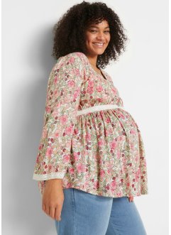 Tunique-blouse de grossesse à décolleté carré en viscose, bpc bonprix collection