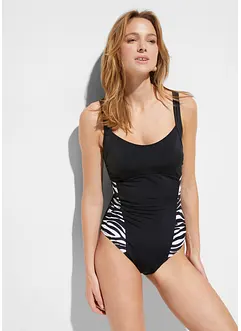 Maillot 1 pièce sculptant en polyamide recyclé, maintien modéré, bonprix
