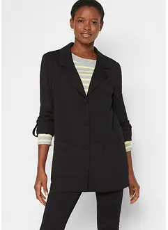 Blazer long en maille Milano de viscose mélangée, bonprix