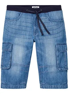 Bermuda long en jean, Loose Fit, bonprix