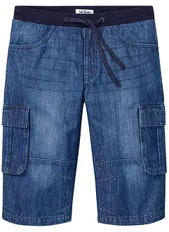 Bermuda long en jean, Loose Fit, bonprix