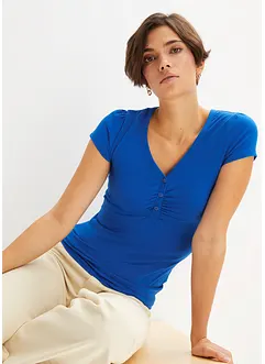 T-shirt avec patte de boutonnage en coton, bonprix