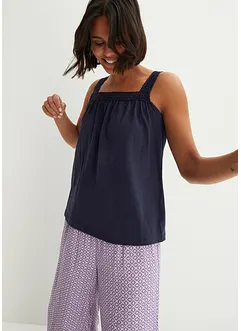 Top ample avec bretelles en dentelle, bonprix