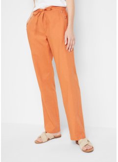 Pantalon en lin majoritaire avec taille confortable, Flared, bpc bonprix collection