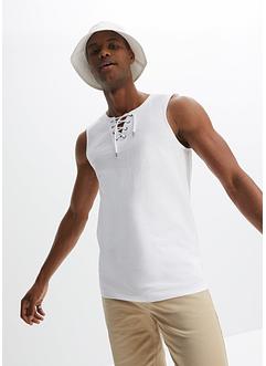 Débardeur marcel avec laçage, John Baner JEANSWEAR