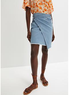 Jupe en jean extensible asymétrique, John Baner JEANSWEAR