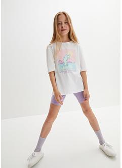 T-shirt oversized fille et cycliste (Ens. 2 pces.), bpc bonprix collection