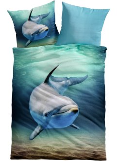 Parure de lit réversible avec dauphin, bpc living bonprix collection