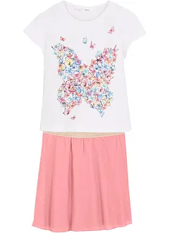 T-shirt et jupe (ens. 2 pces), bonprix