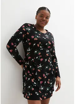 Robe en jersey à fleurs, bonprix