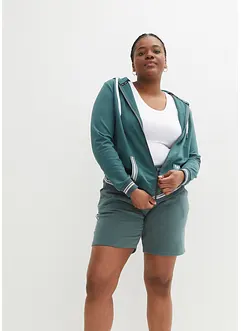 Sweat zippé à capuche 100% coton, bonprix