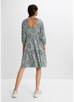 Robe &agrave; d&eacute;coupe avec manches chauve-souris en viscose, RAINBOW